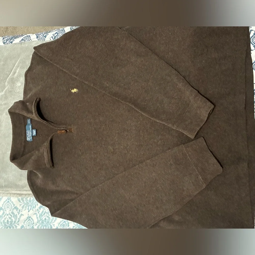 Ralph Lauren Brown Half-Zip Sweater